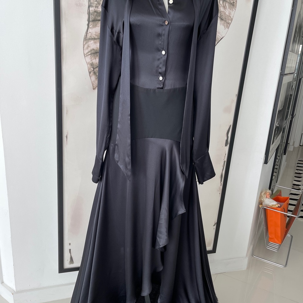 NWT. OUD Black Wonder Silk Dress